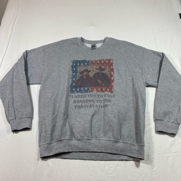 Gildan Tops - Gildan Yellowstone Graphics Sweatshirt Long Sleeve Kevin Costner Yellowstone TV